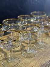 Load image into Gallery viewer, Vintage Gold-Rimmed Coupe (Set of 4)