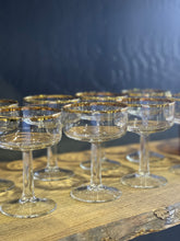 Load image into Gallery viewer, Vintage Gold-Rimmed Coupe (Set of 4)