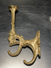 Load image into Gallery viewer, Ornate Gargoyle Solid Brass Coat Hooks Set/2