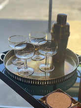 Load image into Gallery viewer, Vintage Gold-Rimmed Coupe (Set of 4)