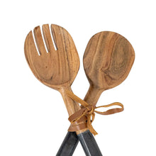 Load image into Gallery viewer, Serving Wood Utensils Set of 2