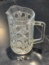 Load image into Gallery viewer, Federal Glass, Button and Cane Clear Glass Pitcher