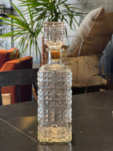 Load image into Gallery viewer, Federal Glass, Clear Press Glass Block Crystal Decanter Liquor Dispenser w/Stopper