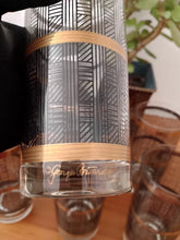 Load image into Gallery viewer, Georges Briard MCM Glass Barware 6 Highball Glasses Black Gold