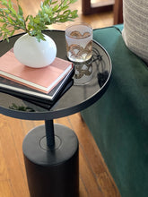Load image into Gallery viewer, Rounded Pedestal Side Table - Black