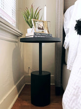 Load image into Gallery viewer, Rounded Pedestal Side Table - Black