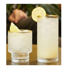 Load image into Gallery viewer, Gold Rimmed Highballs S/2