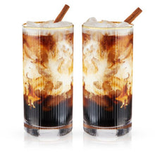 Load image into Gallery viewer, Gold Rimmed Highballs S/2