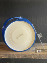Load image into Gallery viewer, Vintage Georges Briard Royal Blue Vinyl Ice Bucket
