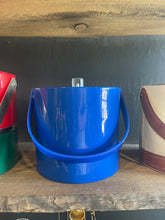 Load image into Gallery viewer, Vintage Georges Briard Royal Blue Vinyl Ice Bucket

