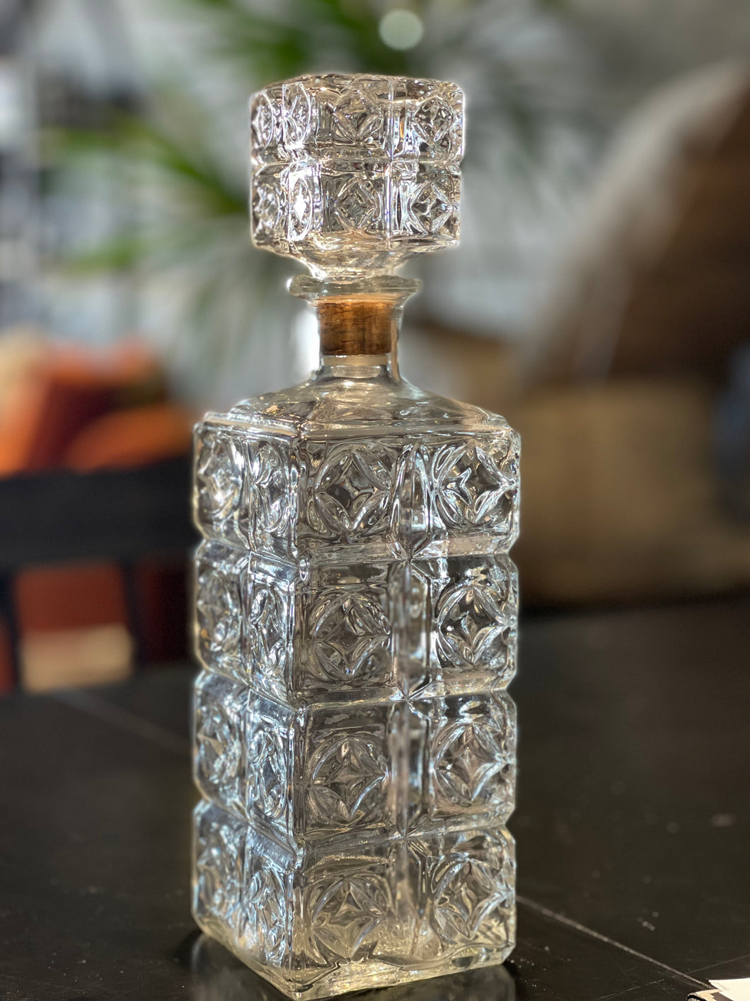 Vintage Square Crystal Decanter