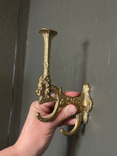 Load image into Gallery viewer, Ornate Gargoyle Solid Brass Coat Hooks Set/2
