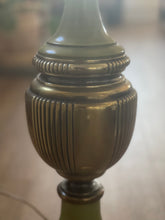 Load image into Gallery viewer, Vintage Rembrandt Mid Century Modern Brass/Green Enamel Table Lamp
