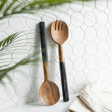 Load image into Gallery viewer, Serving Wood Utensils Set of 2
