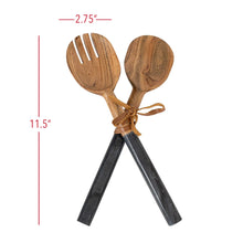 Load image into Gallery viewer, Serving Wood Utensils Set of 2
