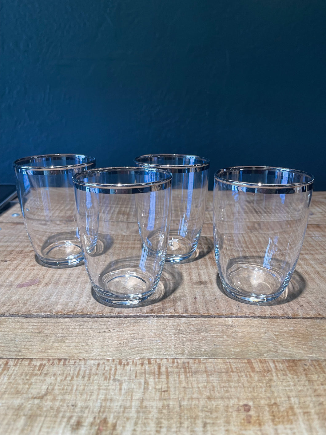 MCM Platinum Rim Tumblers-Set of 4 Small