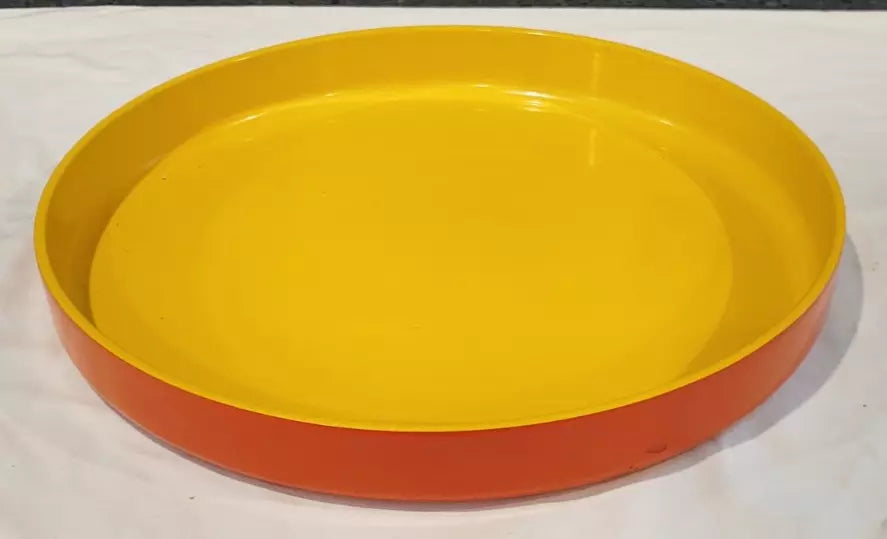 Georges Briard Square Serving Tray Yellow Orange Boutique Vintage MCM