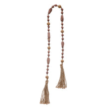Load image into Gallery viewer, Wood Bead Garland w/ Tassels
