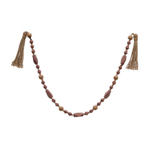Load image into Gallery viewer, Wood Bead Garland w/ Tassels
