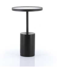 Load image into Gallery viewer, Rounded Pedestal Side Table - Black
