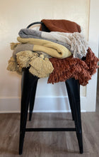 Load image into Gallery viewer, Woven Recycled Cotton Blend Throw with Tassels / 30% OFF!
