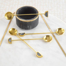 Load image into Gallery viewer, Tea Spoon - Gold &amp; Black

