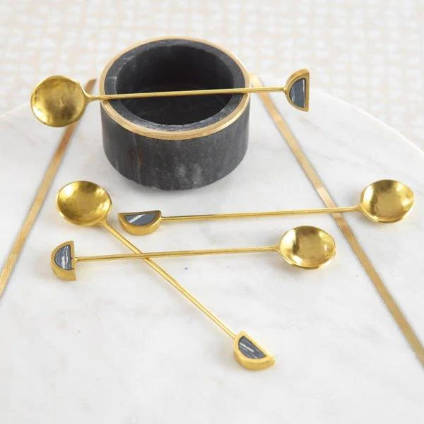 Tea Spoon - Gold & Black